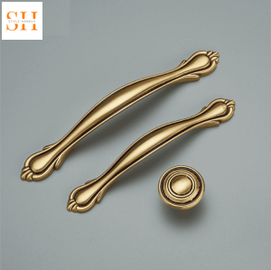 Tay nắm tủ cổ điển bằng đồng thau nguyên chất cao cấp OK6588T