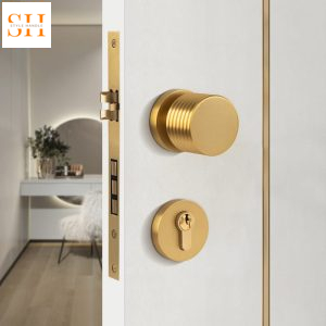 Khóa cửa tròn bằng đồng tối giản cao cấp SH.BRYX7B