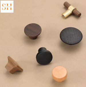 Núm tay nắm tủ bằng gỗ tối giản SH5606