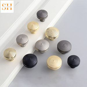 Núm tay nắm tủ vân tròn hợp kim kẽm SH6078