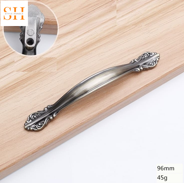Tay nắm tủ màu đồng xanh cổ điển hợp kim kẽm PSQ6603
