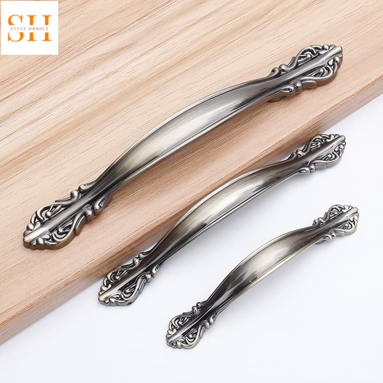 Tay nắm tủ màu đồng xanh cổ điển hợp kim kẽm PSQ6603