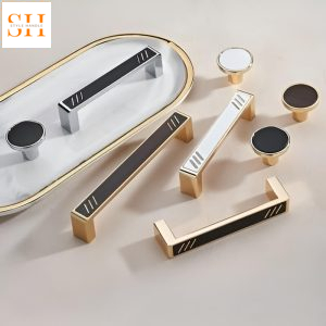 Tay nắm hợp kim kẽm họa tiết sọc ấn tượng hiện đại OK6905