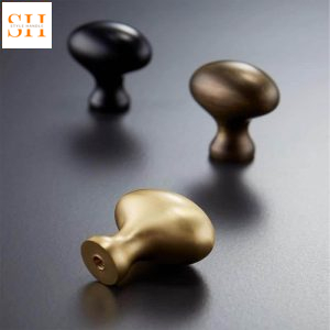 Tay nắm tủ bằng đồng hình quả trứng L1043