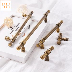 Tay nắm tủ đồng thau phong cách Retro NJ7298