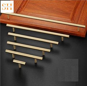 Tay nắm tủ hiện đại bằng đồng dạng thanh tròn SHCTLS
