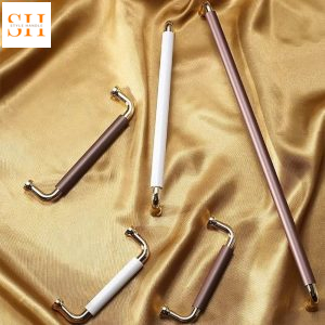 Tay nắm tủ hợp kim kẽm bọc da đậm chất Châu Âu AA7791