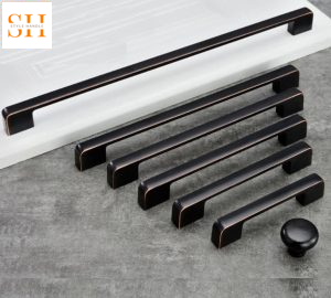 Tay nắm tủ hợp kim kẽm viền màu đồng đỏ SH748BZ
