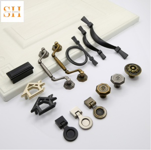 Tay nắm tủ ngăn kéo hợp kim kẽm giả cổ PU307