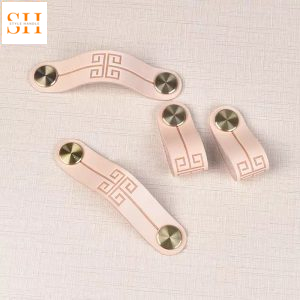 Núm tay nắm tủ bằng da cổ điển SHZ6396