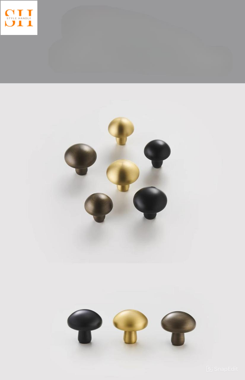 Núm tay nắm tủ bằng đồng Mushroom SH.L1064 4