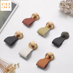 Tay núm kéo tủ bằng da nhiều màu xinh tươi SH3779