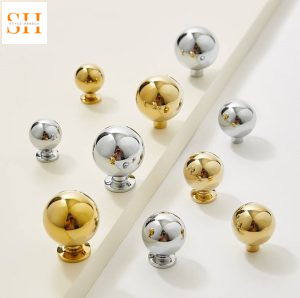 Núm tay nắm tủ đồng thau viên ngọc châu FI7037