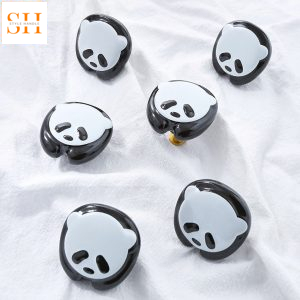 Núm tay nắm tủ gốm sứ gấu trúc đáng yêu JSH7057