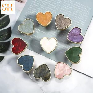 Núm tay nắm tủ hợp kim hình trái tim sắc màu S1228