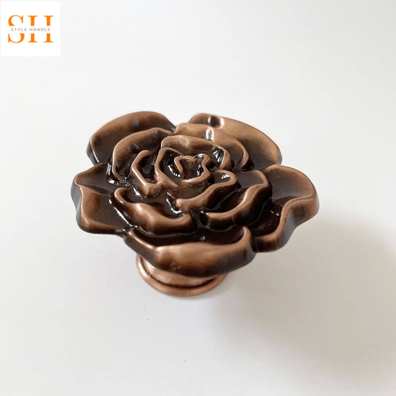 Núm tay nắm tủ hợp kim kẽm hoa hồng decor BGK1526 9 Núm tay nắm tủ hợp kim kẽm hoa hồng decor BGK1526 14