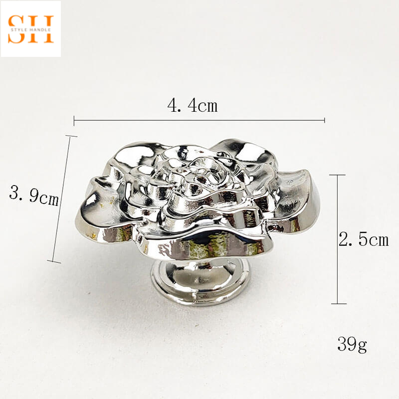 Núm tay nắm tủ hợp kim kẽm hoa hồng decor BGK1526 11 Núm tay nắm tủ hợp kim kẽm hoa hồng decor BGK1526 16