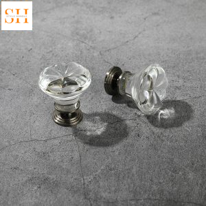 Núm tay nắm tủ pha lê hình bông hoa LSH3021