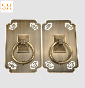 Tay nắm cửa cổng cổ điển bằng đồng SHT081X