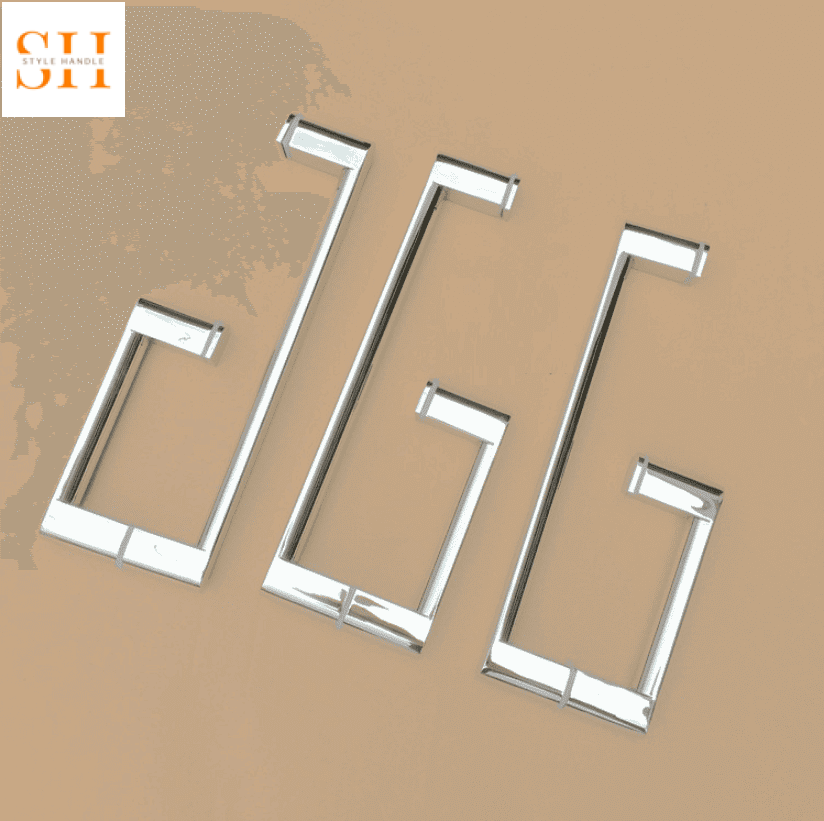 Tay nắm cửa kính chữ L chất liệu inox ZE001 2 Tay nắm cửa kính nhà tắm bằng inox ZE001 4