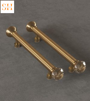 Tay nắm cửa kính cửa gỗ Inox 304 pha lê S-659