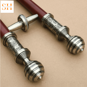 Tay nắm cửa gỗ óc chó và inox cao cấp cổ điển ZE711