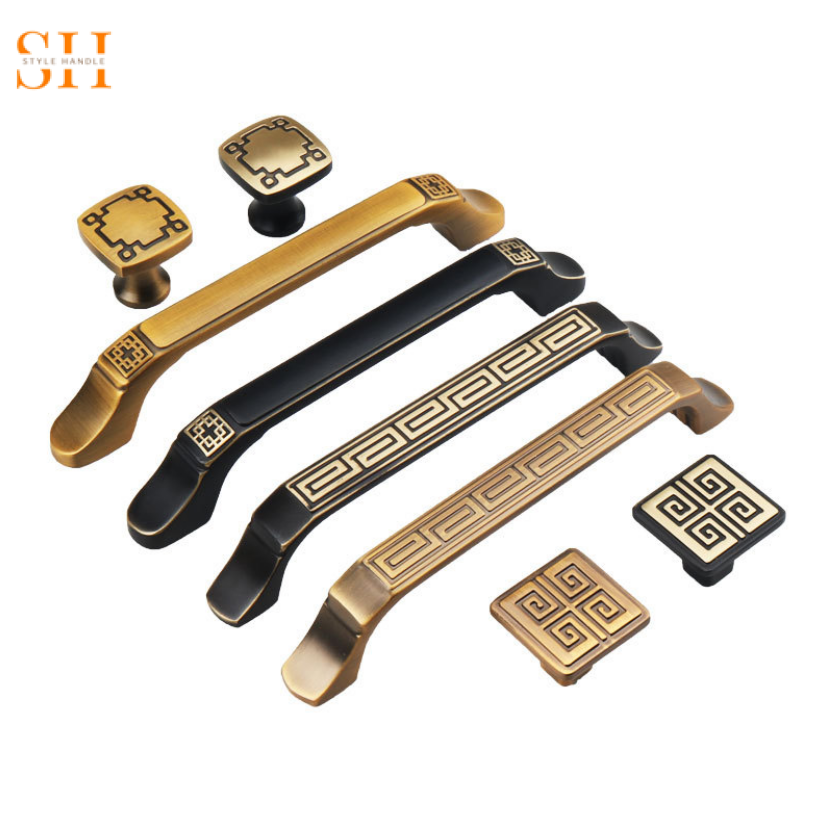 Tay nắm tủ cổ điển đồng đỏ cao cấp SHZ15-B 4
