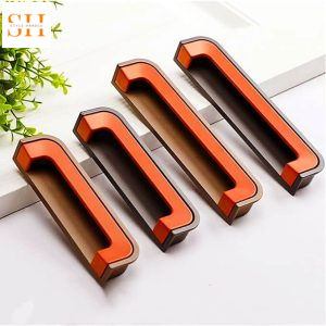 Tay nắm âm tủ hợp kim kẽm phối màu hiện đại S6283