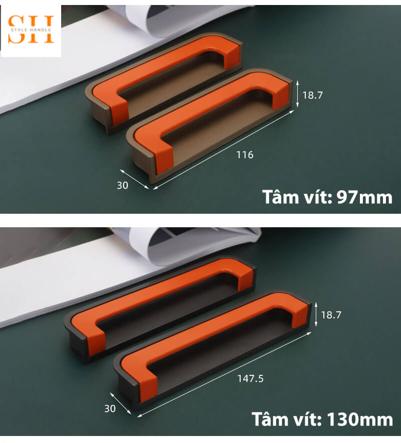 Tay nắm âm tủ hợp kim kẽm phối màu hiện đại S6283 5 Tay nắm âm tủ hợp kim kẽm phối màu hiện đại S6283 8
