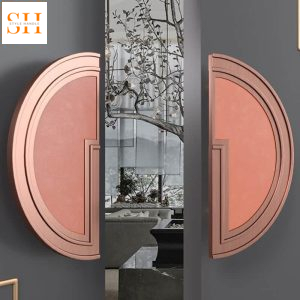 Tay nắm cửa chính bán nguyệt hợp kim nhôm GY7985