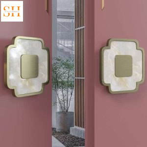Tay nắm cửa chính nhôm tối giản hiện đại GY8517