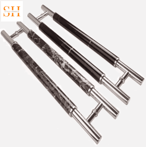 Tay nắm cửa đá marble sang trọng cho cửa cổng DH018