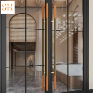 Tay nắm cửa bằng inox bọc da cao cấp DOR8789