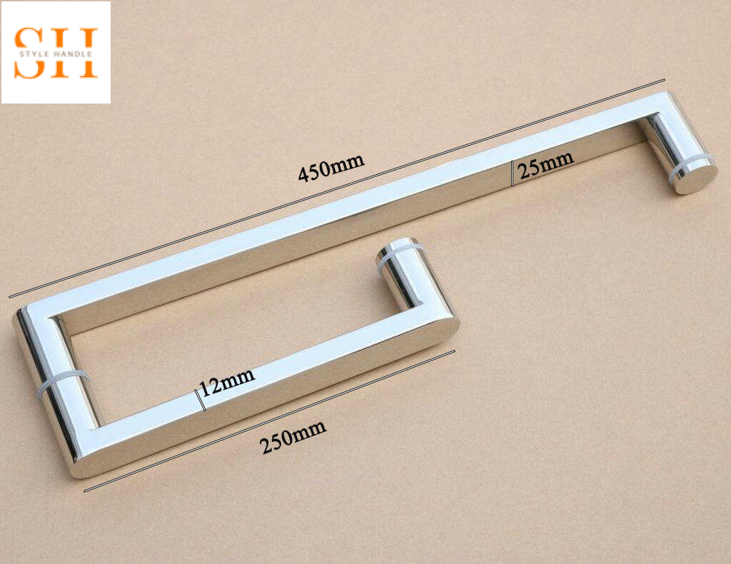 Tay nắm cửa kính chữ L chất liệu inox ZE001 1 Tay nắm cửa kính nhà tắm bằng inox ZE001 3