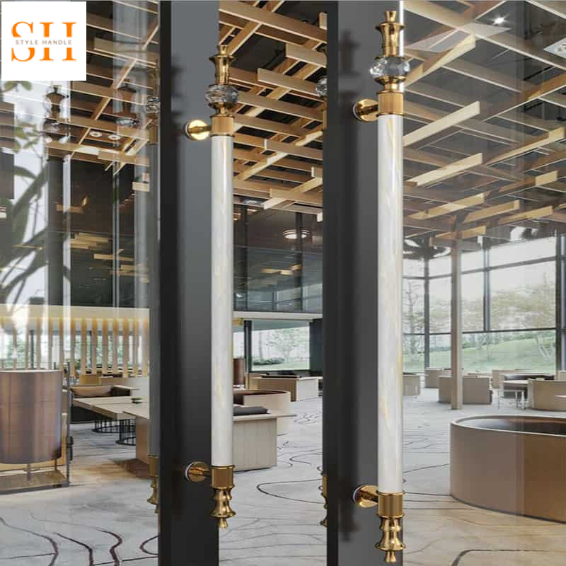 Tay nắm cửa sang trọng bằng inox và pha lê GY5057 6 Tay nắm cửa sang trọng bằng inox và pha lê GY5057 10