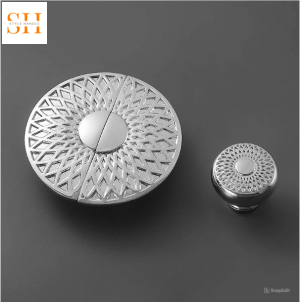 Tay nắm tủ bán nguyệt bằng đồng nguyên chất kiểu Pháp AM8331SV