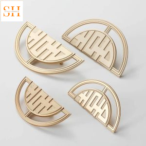Tay nắm tủ bán nguyệt hợp kim hình chữ Hỷ UF0010