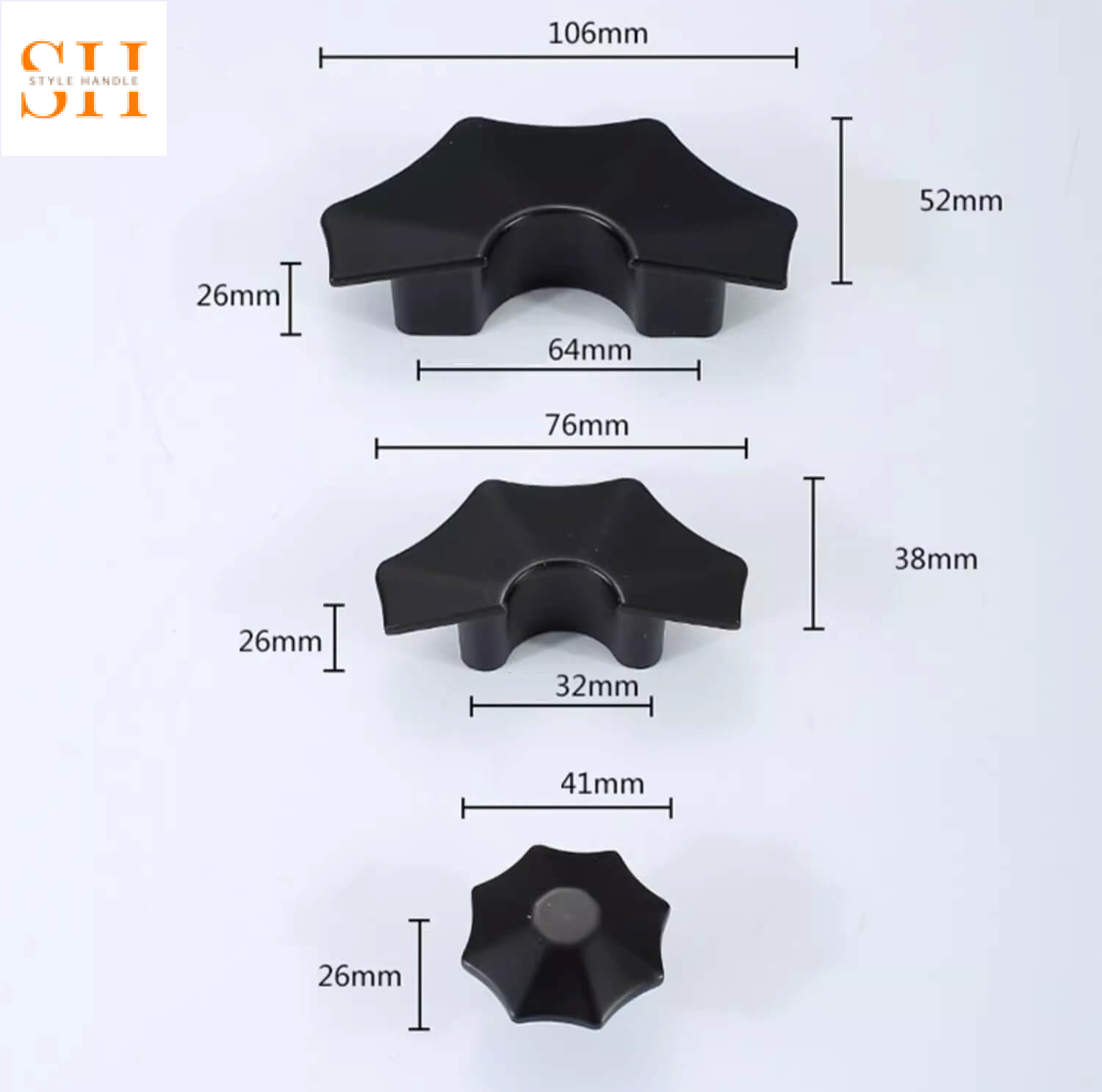 Tay nắm tủ bán nguyệt hợp kim kẽm độc đáo SH6681 8 Tay nắm tủ bán nguyệt hợp kim kẽm độc đáo SH6681 13