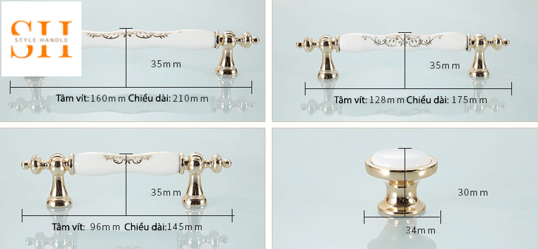 Tay nắm tủ gốm sứ châu Âu sang trọng KD2028 3 Tay nắm tủ gốm sứ châu Âu sang trọng KD2028 8