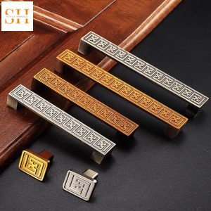 Tay nắm tủ hợp kim kẽm cổ điển Châu Á SH8326