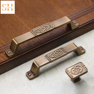 Tay nắm tủ gỗ họa tiết Á Đông SHN5746