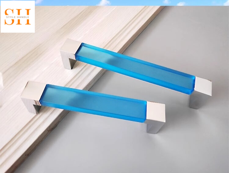 Tay nắm tủ màu xanh chân đế hợp kim kẽm VT7908 1 Tay nắm tủ màu xanh chân đế hợp kim kẽm VT7908 5