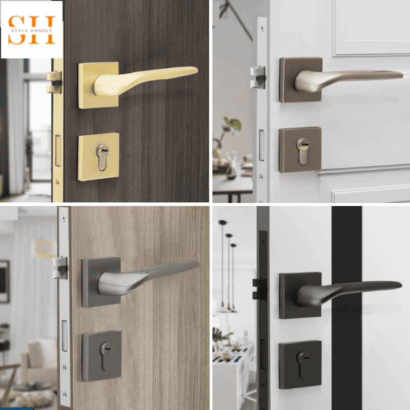 Bộ khoá cửa kiểu dáng vuông cá tính SH.923A