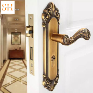 Khóa cửa phòng họa tiết nghệ thuật cổ điển SH6665