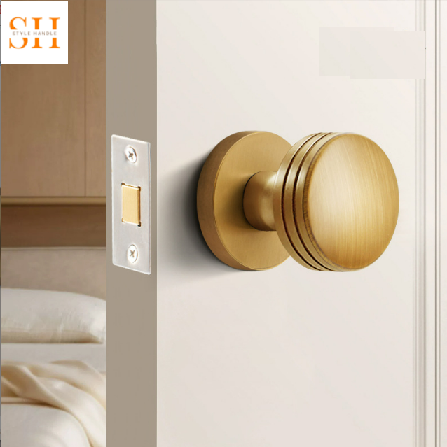 Khóa cửa vô hình một mặt bằng đồng thau YJ958