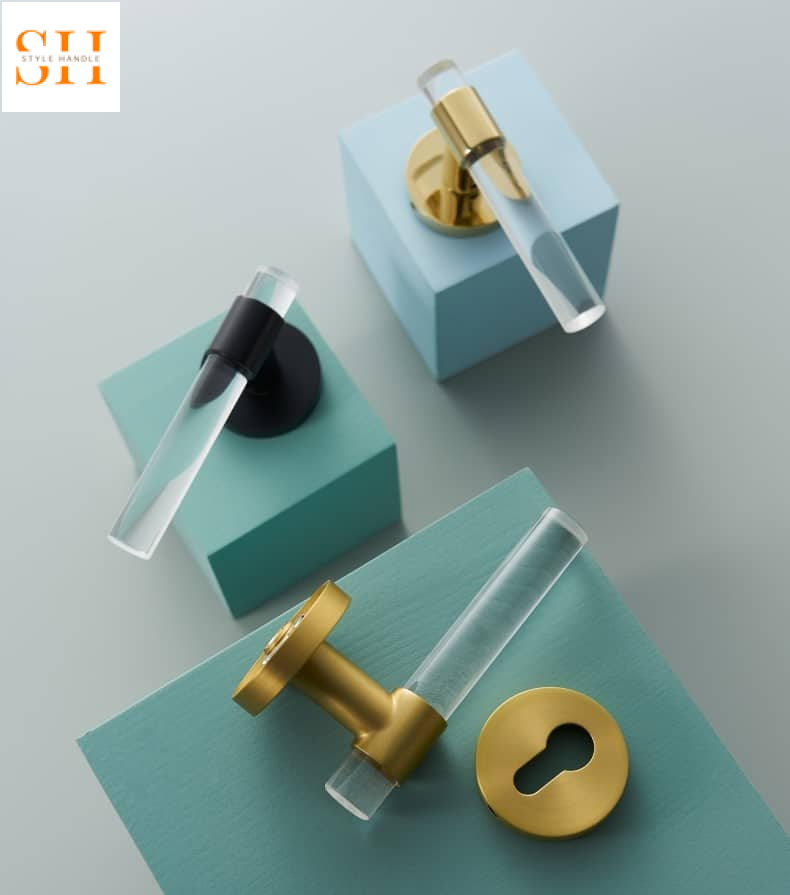 Khoá cửa tay gạt trong suốt Châu Âu hiện đại KDC6809