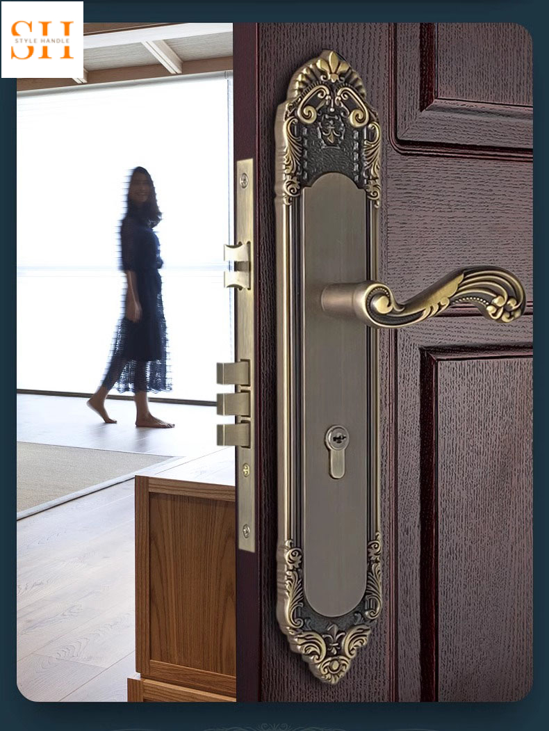 Khóa cửa biệt thự phong cách châu Âu bằng đồng GUY6828 3 Khóa cửa biệt thự phong cách châu Âu bằng đồng GUY6828 9