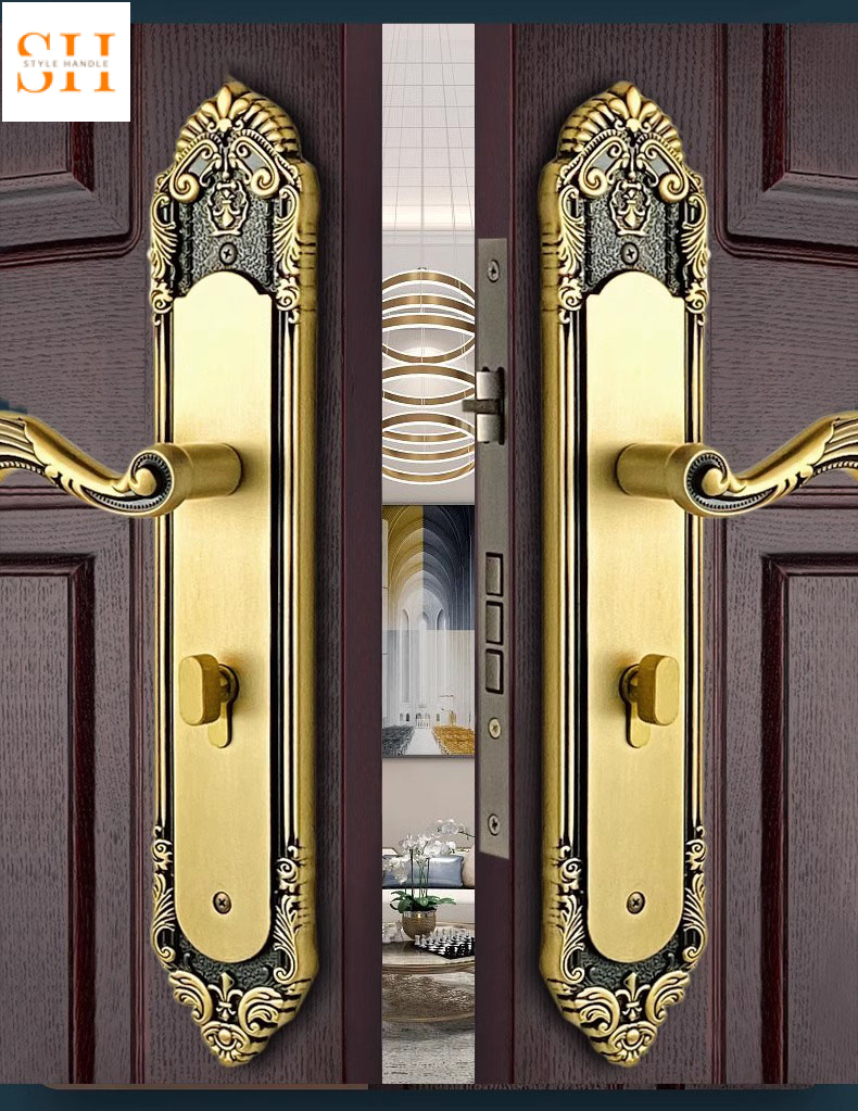 Khóa cửa biệt thự phong cách châu Âu bằng đồng GUY6828 1 Khóa cửa biệt thự phong cách châu Âu bằng đồng GUY6828 7