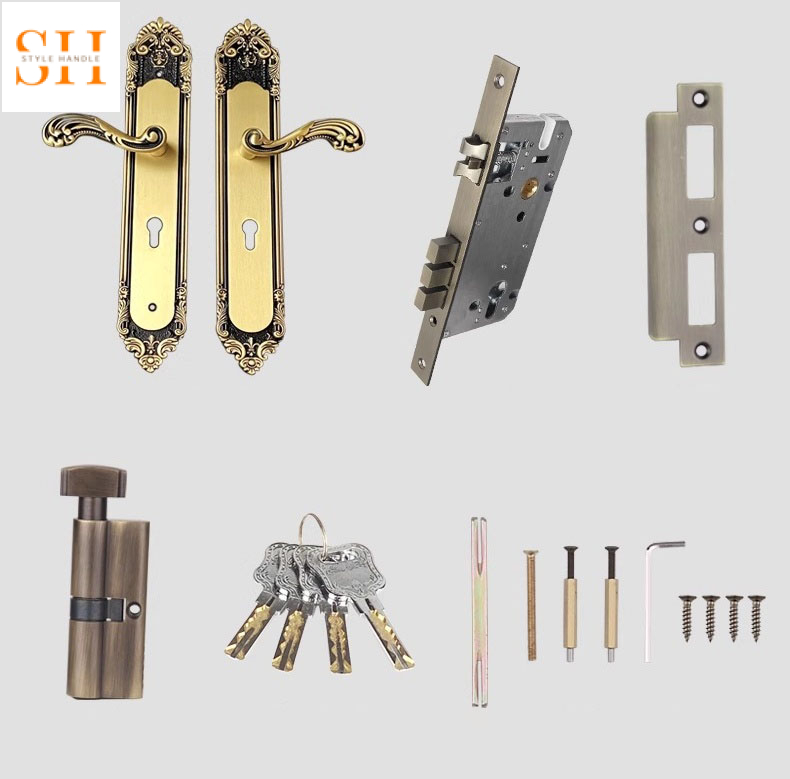 Khóa cửa biệt thự phong cách châu Âu bằng đồng GUY6828 8 Khóa cửa biệt thự phong cách châu Âu bằng đồng GUY6828 14