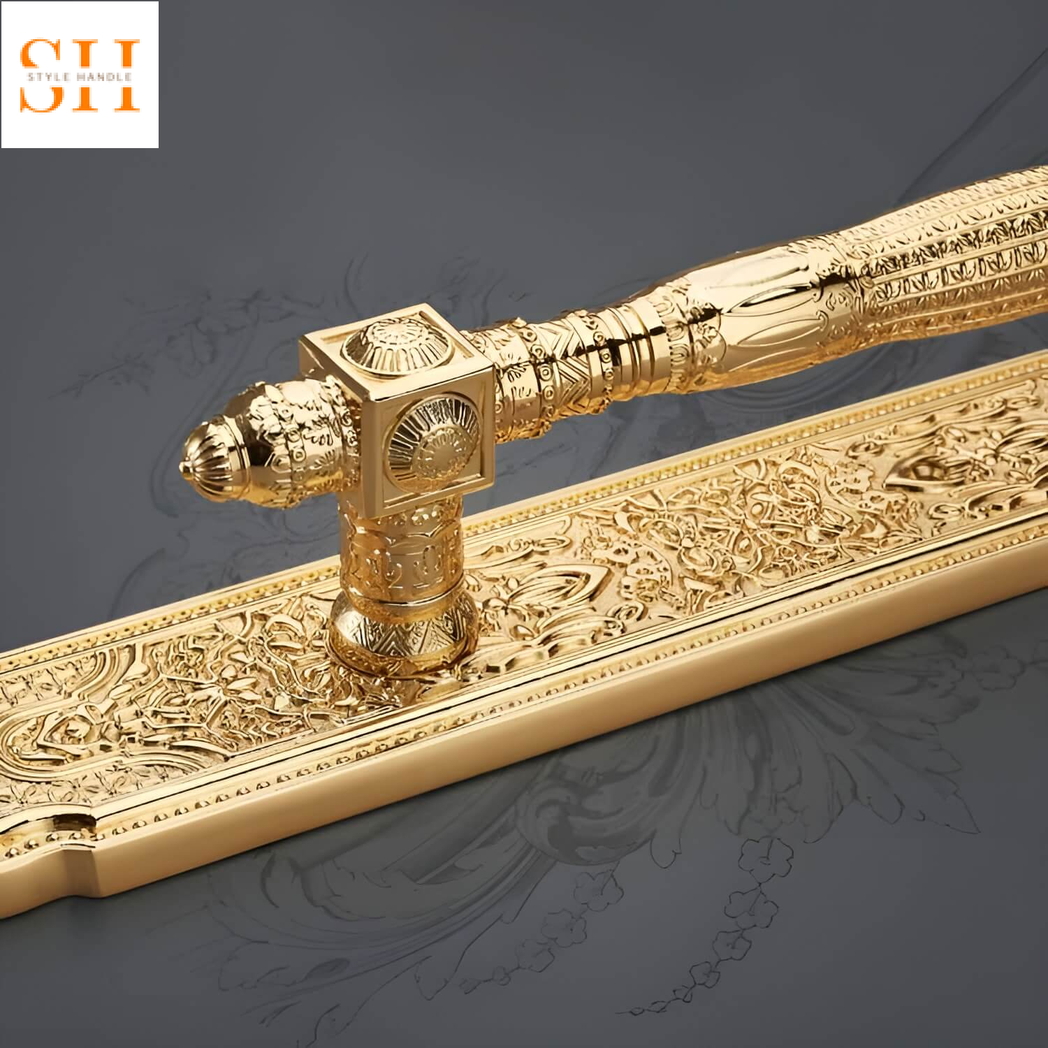 Khóa cửa đại sảnh bằng đồng phong cách Châu Âu T9803 7 Khóa cửa đại sảnh bằng đồng phong cách Châu Âu T9803 13